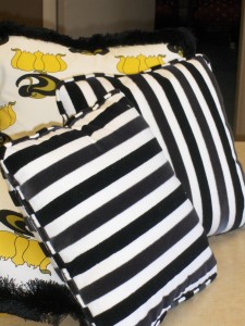 Custom Black & Yellow Pillow Set