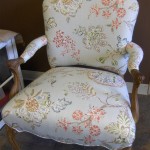 Airy floral patterned chair